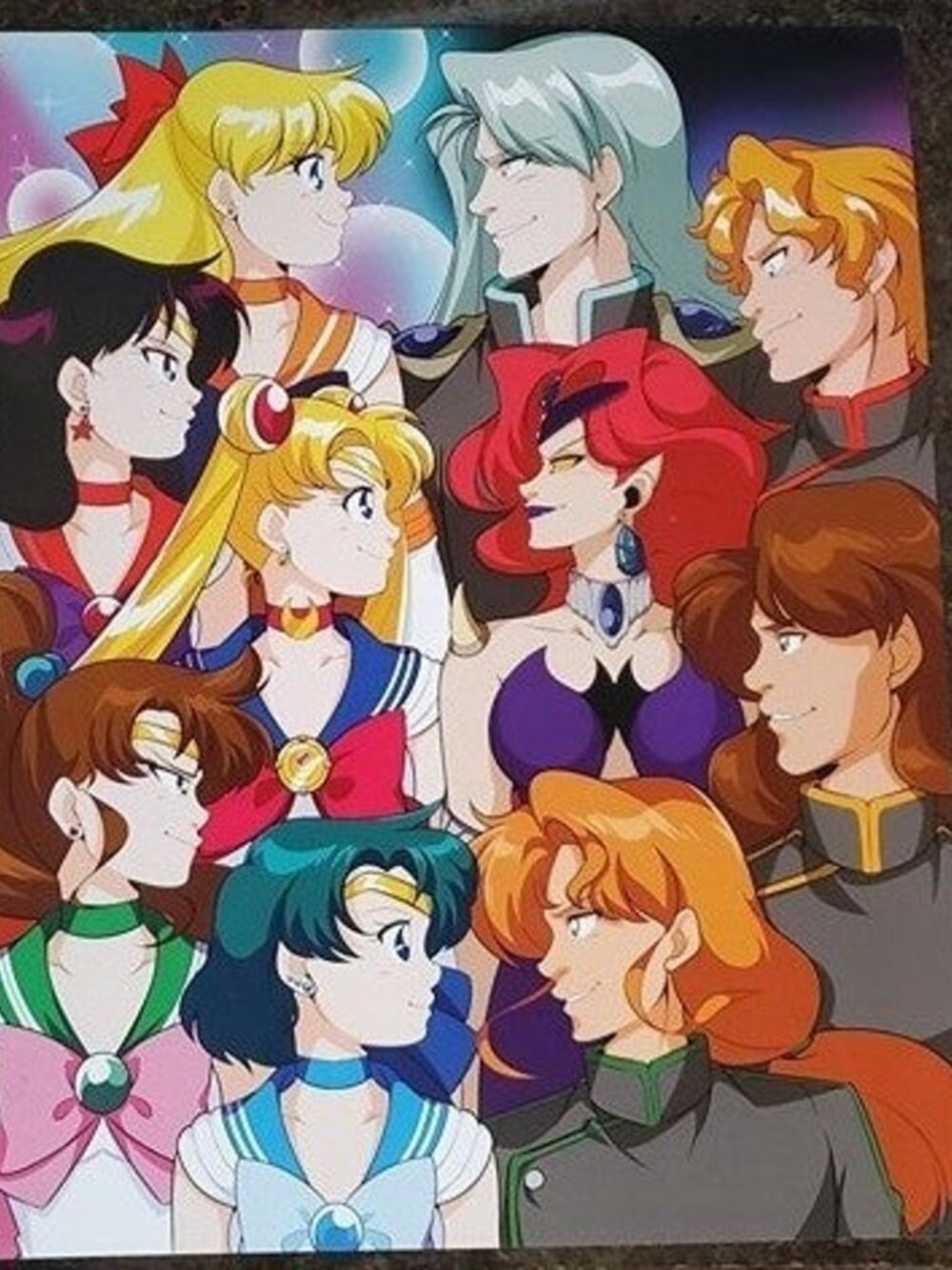 Sailor Moon Anime Art Print 11in W 14in L
